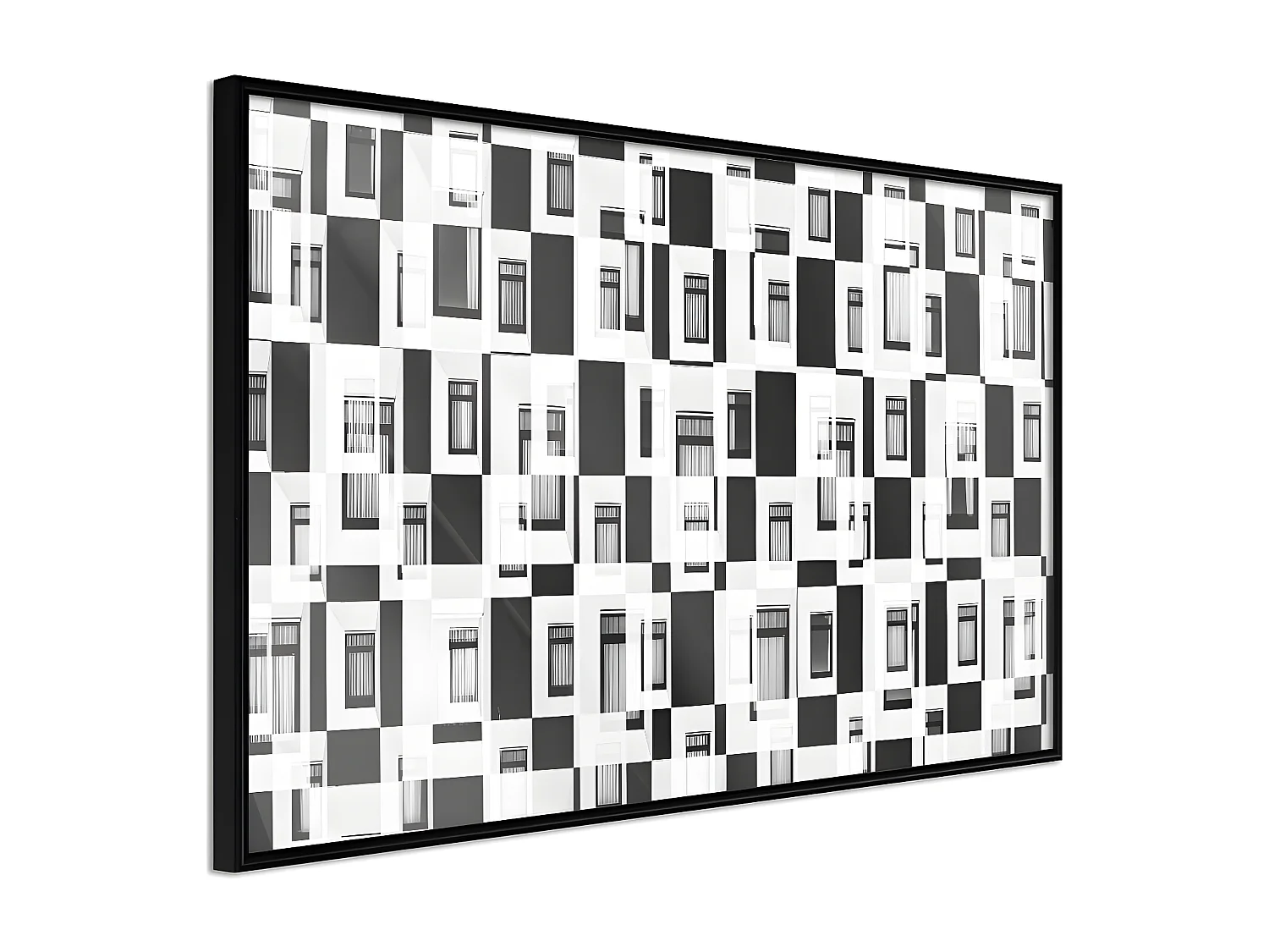 Affiche Murale Encadrée "Modern Public Housing" 30 x 20 cm Noir