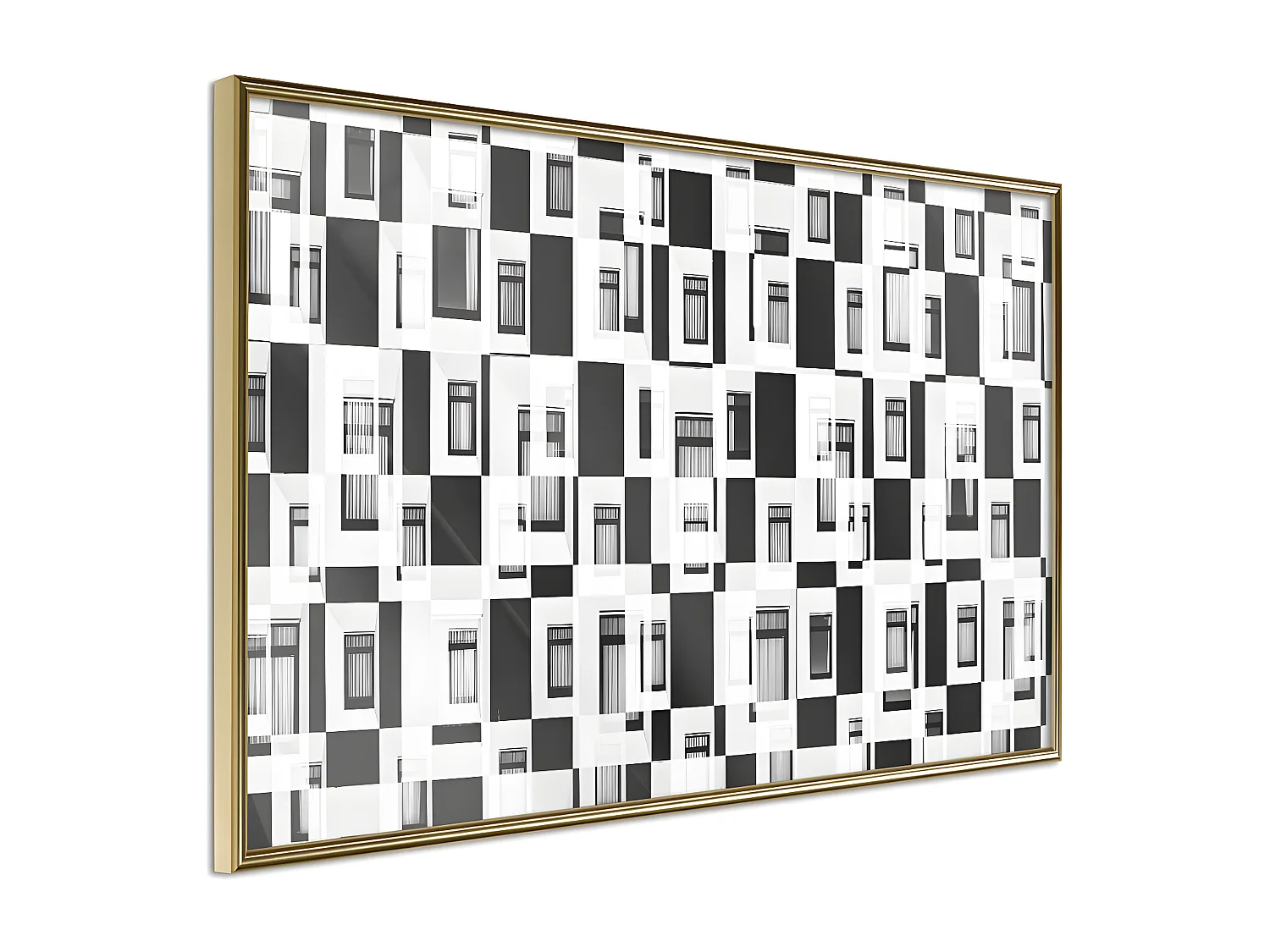 Affiche Murale Encadrée "Modern Public Housing" 60 x 40 cm Or