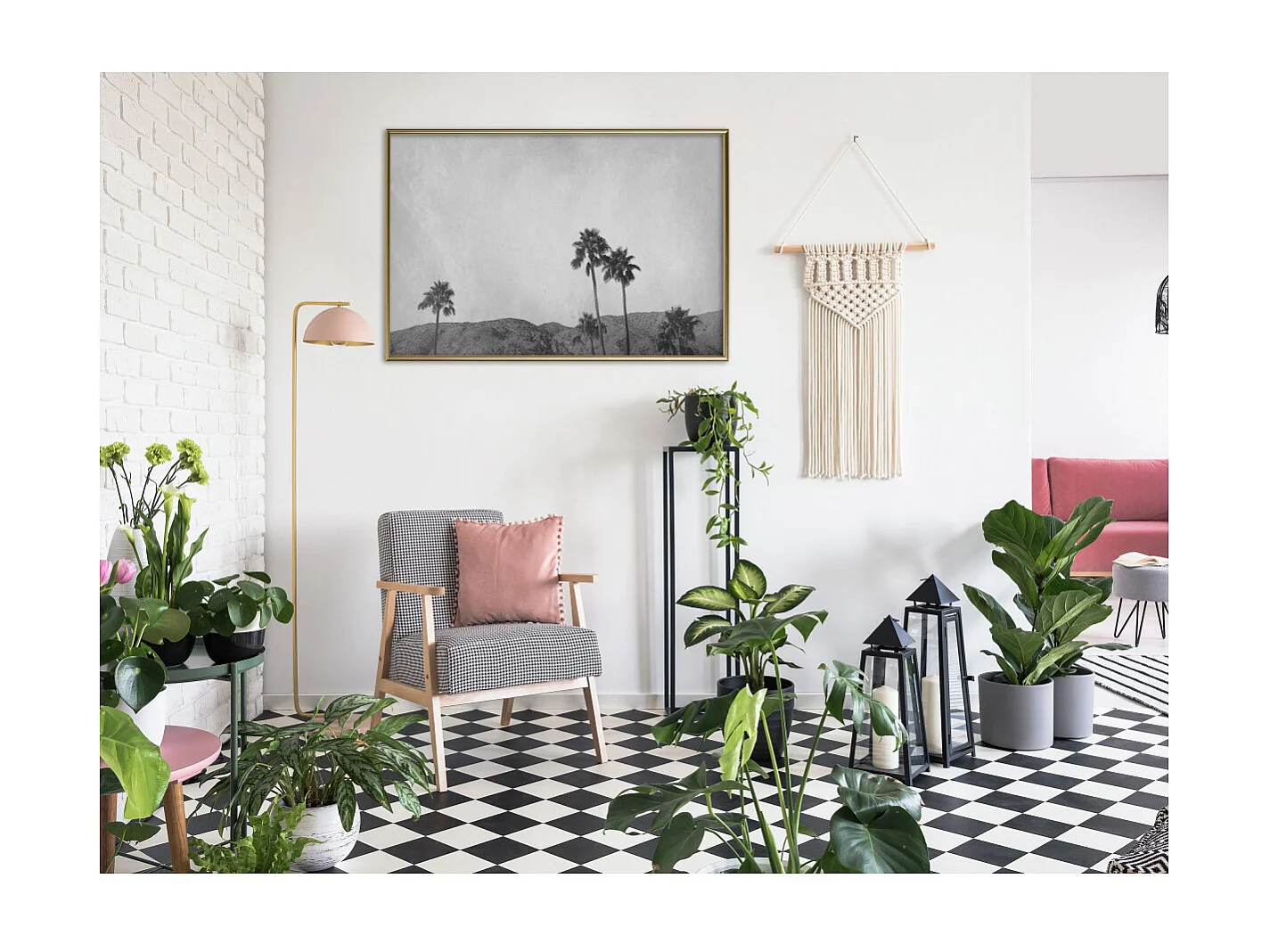 Affiche Murale Encadrée "Sky of California" 90 x 60 cm Or