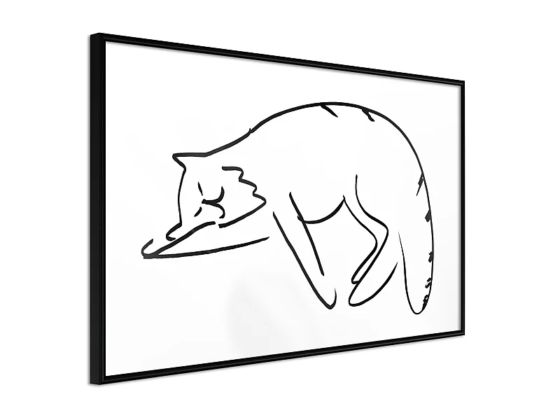 Affiche Murale Encadrée "Well-Deserved Rest" 60 x 40 cm Noir