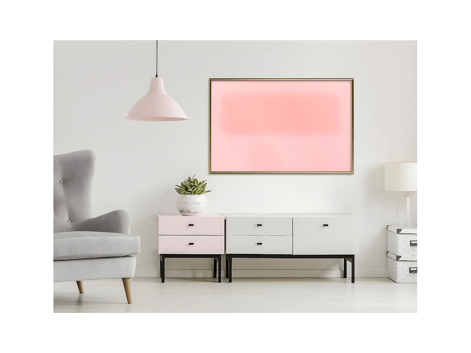 Affiche Murale Encadrée "Hidden Shape" 90 x 60 cm Or