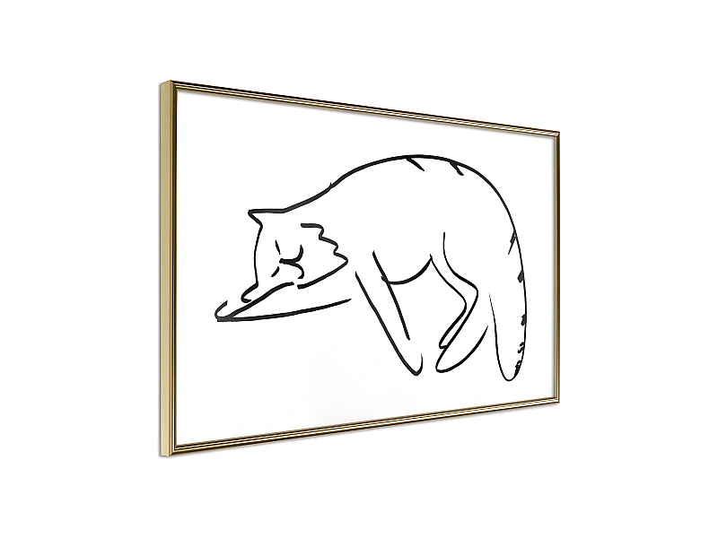 Affiche Murale Encadrée "Well-Deserved Rest" 90 x 60 cm Or