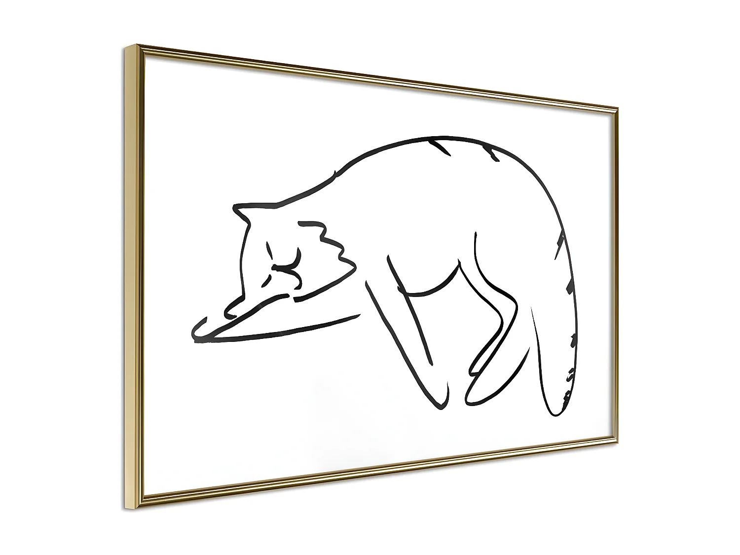 Affiche Murale Encadrée "Well-Deserved Rest" 90 x 60 cm Or