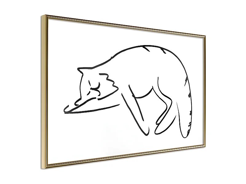 Affiche Murale Encadrée "Well-Deserved Rest" 90 x 60 cm Or