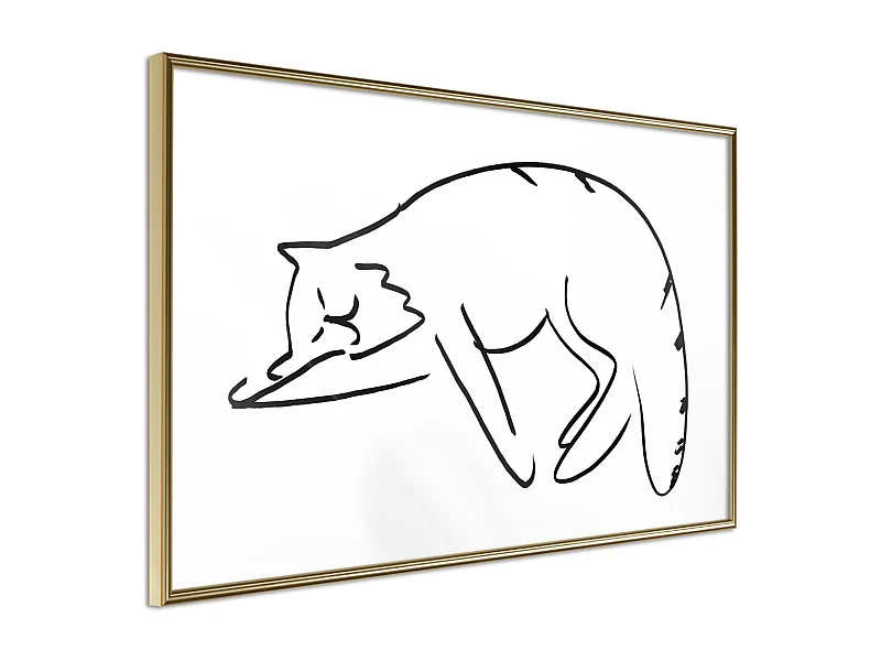 Affiche Murale Encadrée "Well-Deserved Rest" 90 x 60 cm Or