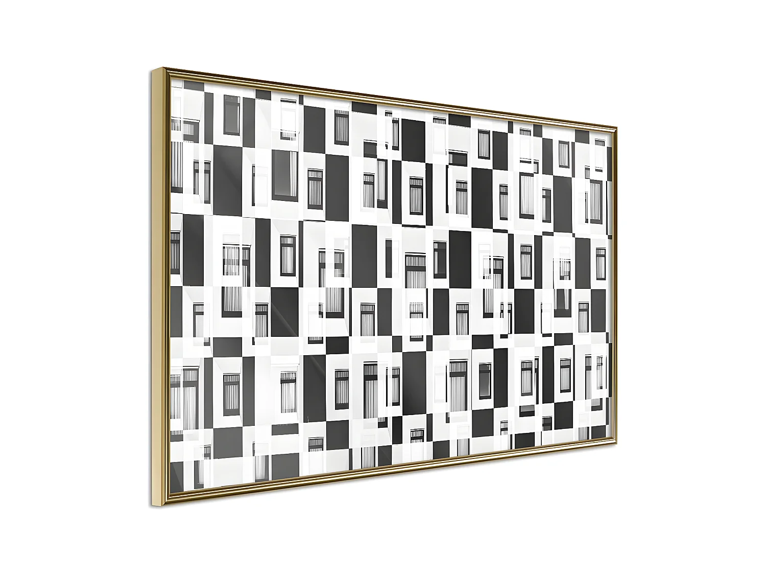 Affiche Murale Encadrée "Modern Public Housing" 90 x 60 cm Or