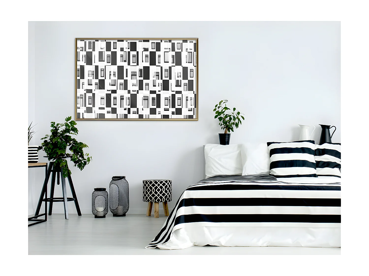 Affiche Murale Encadrée "Modern Public Housing" 90 x 60 cm Or