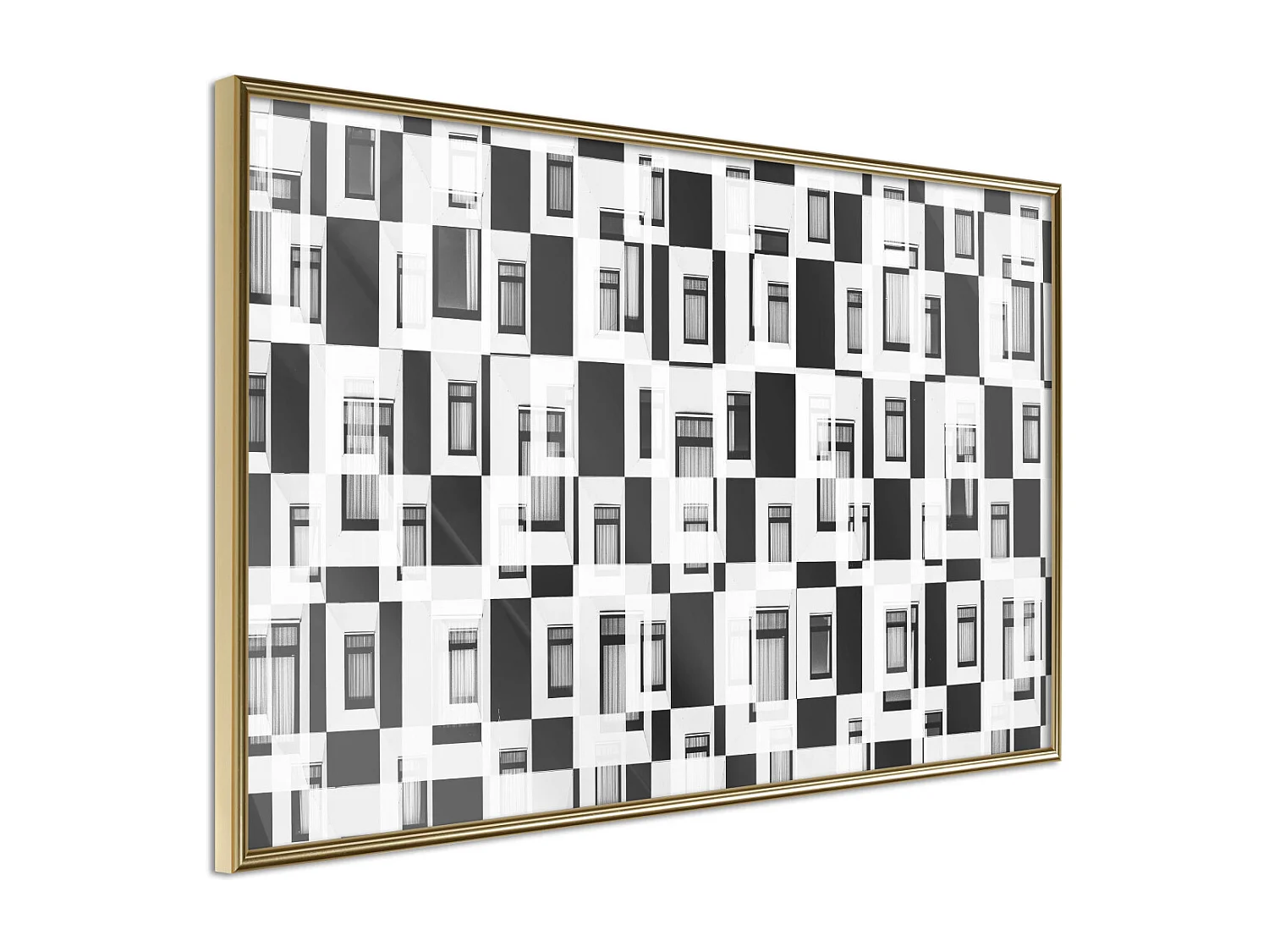 Affiche Murale Encadrée "Modern Public Housing" 90 x 60 cm Or