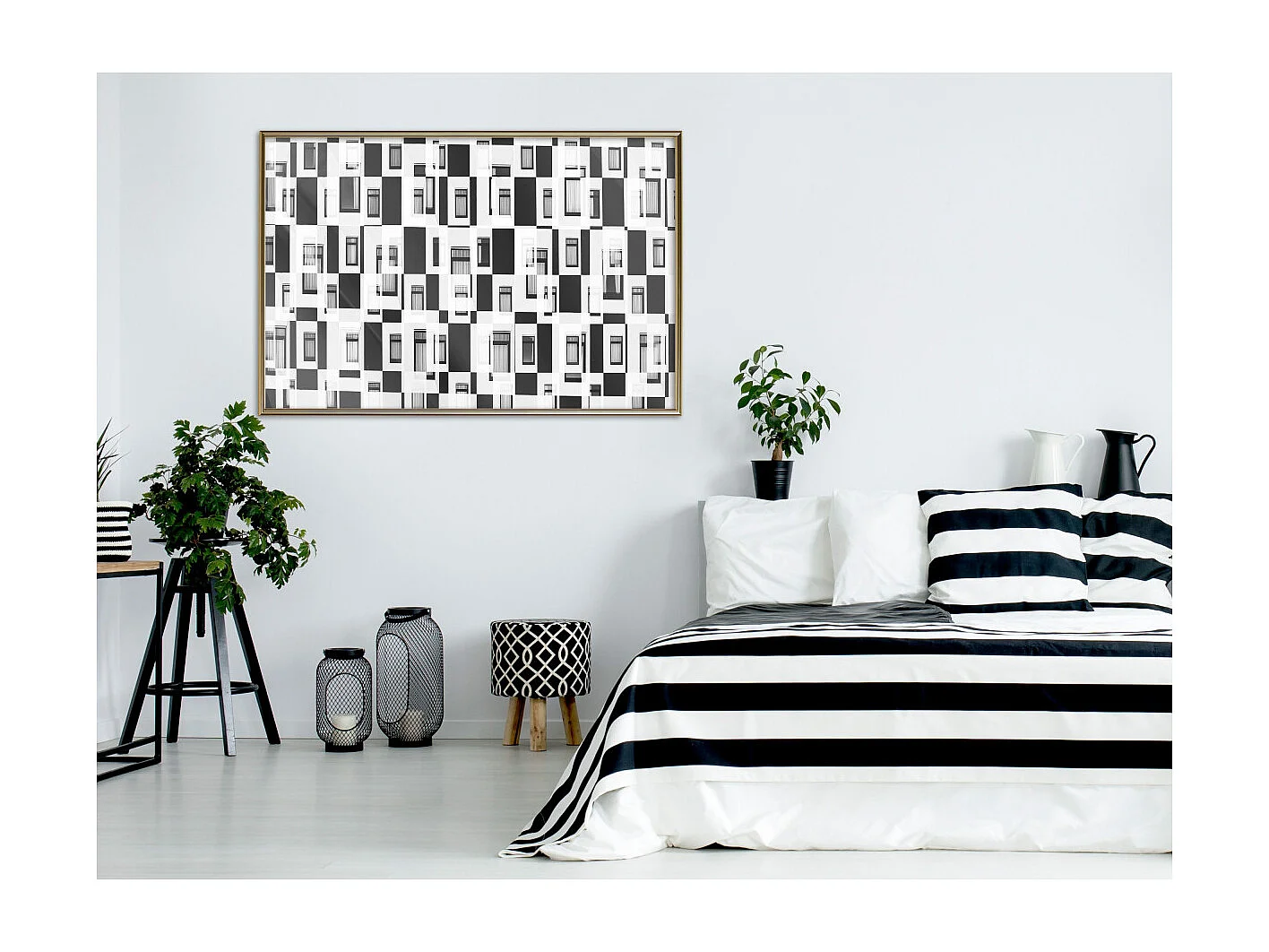 Affiche Murale Encadrée "Modern Public Housing" 90 x 60 cm Or