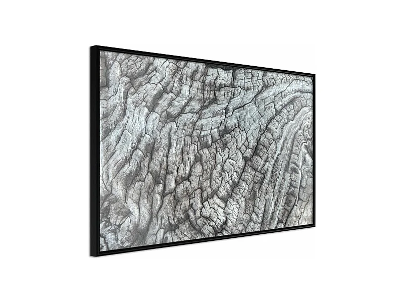 Affiche Murale Encadrée "Carved with Fire" 90 x 60 cm Noir