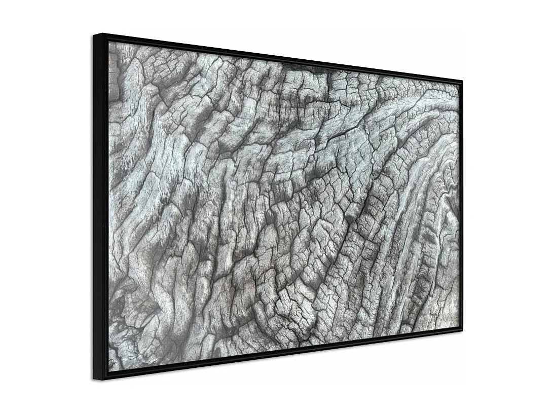 Affiche Murale Encadrée "Carved with Fire" 90 x 60 cm Noir