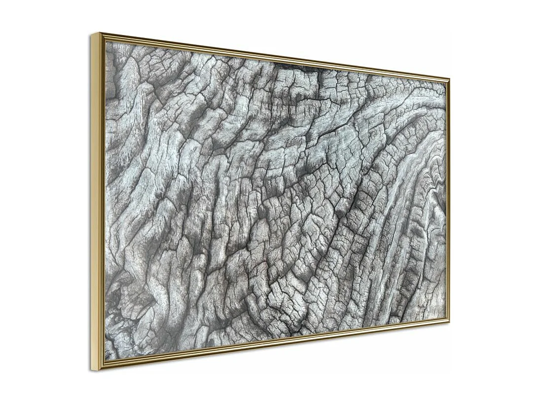 Affiche Murale Encadrée "Carved with Fire" 90 x 60 cm Or