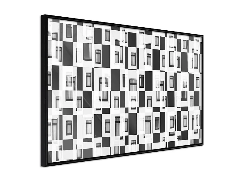 Affiche Murale Encadrée "Modern Public Housing" 45 x 30 cm Noir