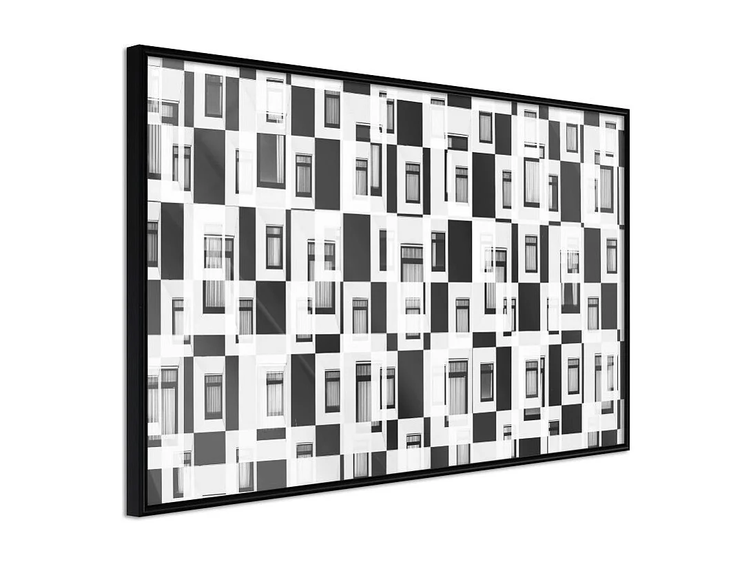 Affiche Murale Encadrée "Modern Public Housing" 45 x 30 cm Noir