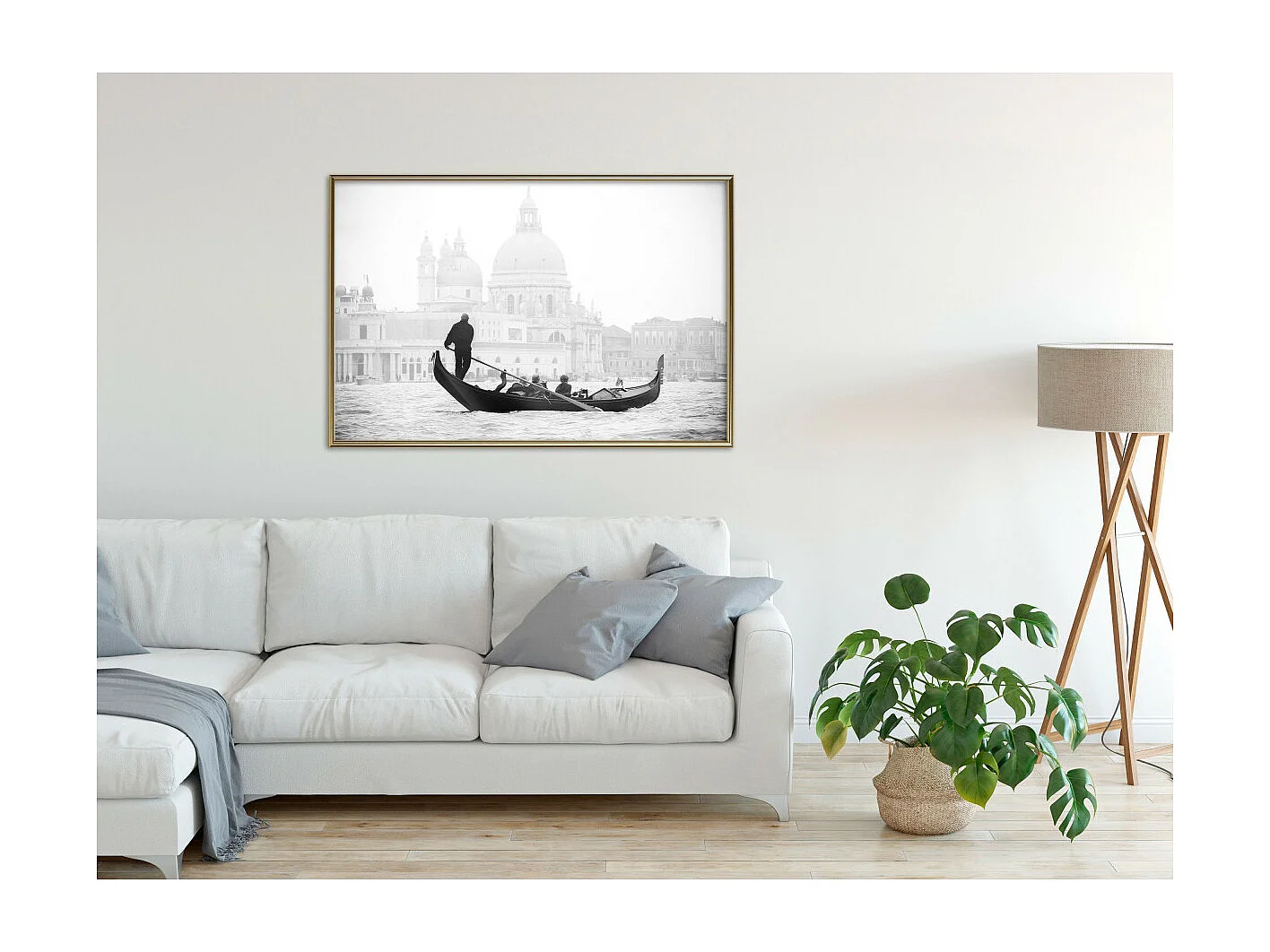 Affiche Murale Encadrée "Symbols of Venice" 90 x 60 cm Or