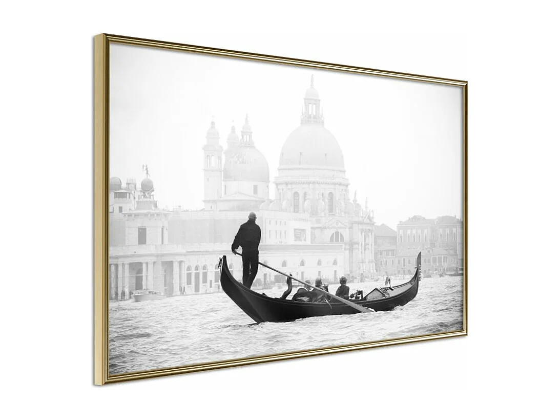 Affiche Murale Encadrée "Symbols of Venice" 90 x 60 cm Or