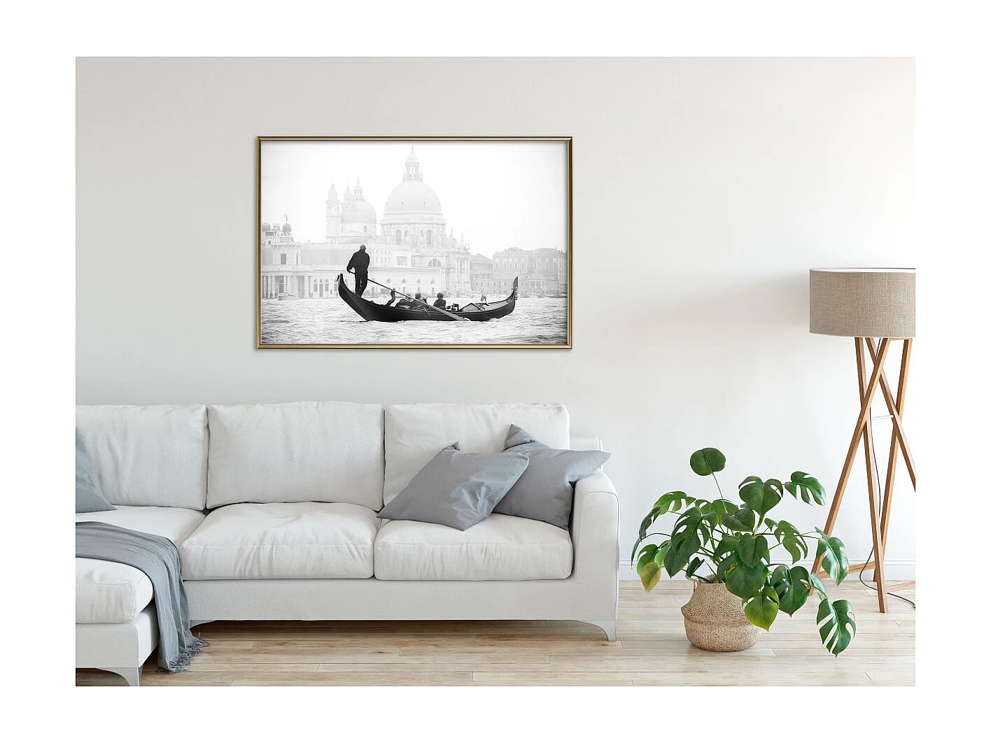 Affiche Murale Encadrée "Symbols of Venice" 90 x 60 cm Or