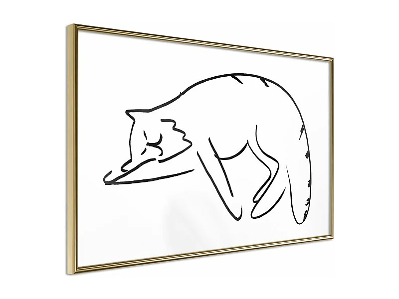 Affiche Murale Encadrée "Well-Deserved Rest" 60 x 40 cm Or