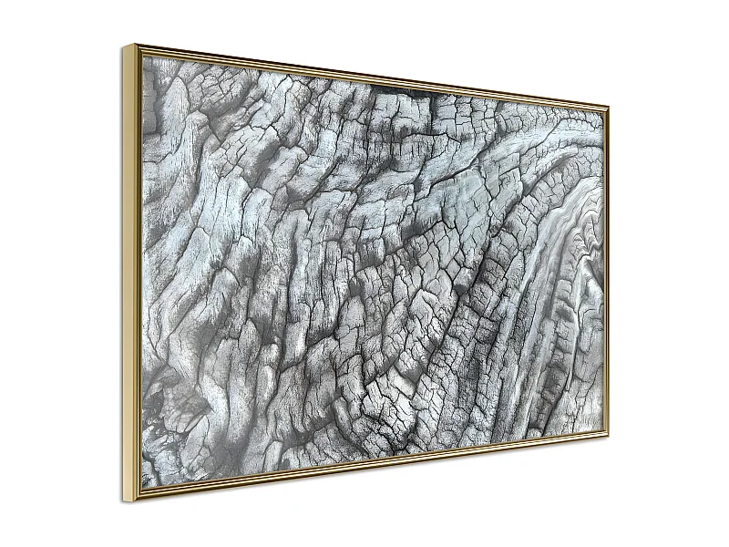 Affiche Murale Encadrée "Carved with Fire" 60 x 40 cm Or