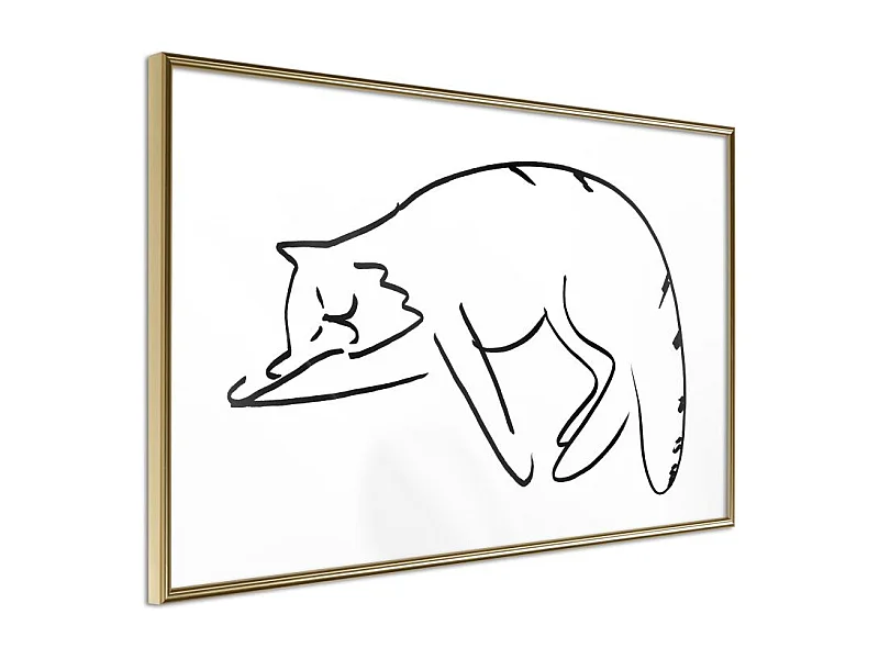 Affiche Murale Encadrée "Well-Deserved Rest" 30 x 20 cm Or