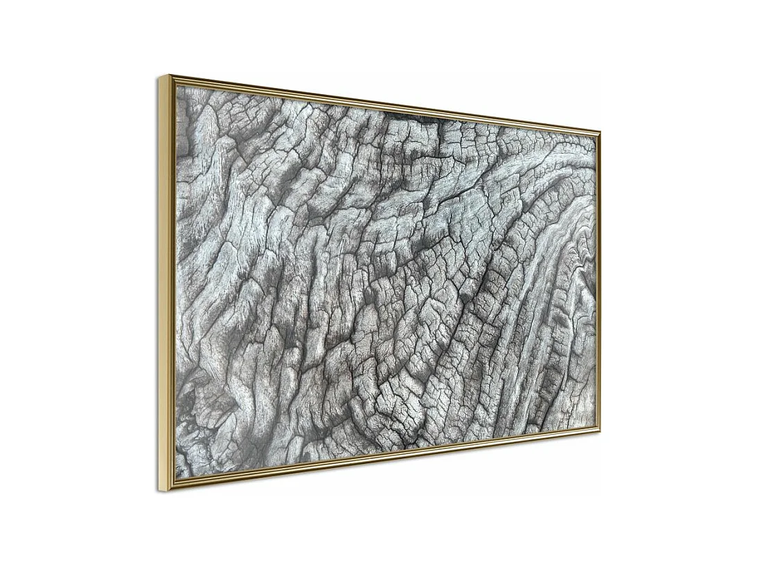 Affiche Murale Encadrée "Carved with Fire" 30 x 20 cm Or