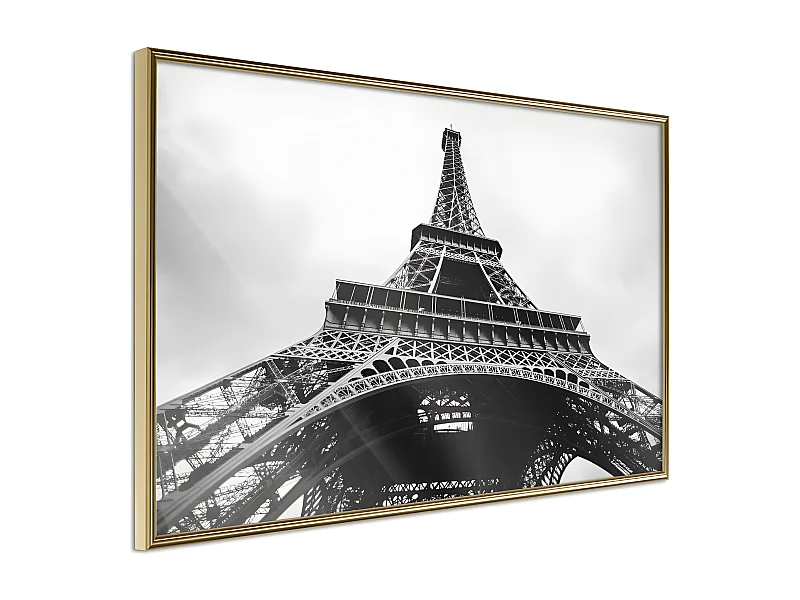 Affiche Murale Encadrée "Symbol of Paris" 30 x 20 cm Or