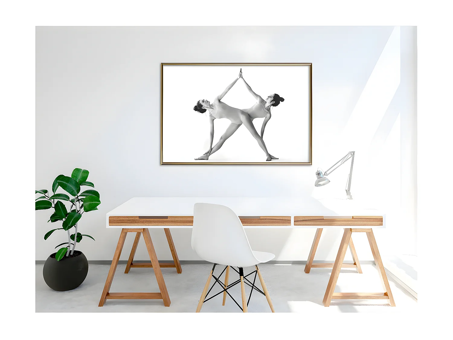 Affiche Murale Encadrée "Self-Five" 90 x 60 cm Or