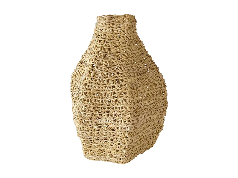 Now's Home - Jarre Decorative En Fibre D'abaca  Naturelle O42xh55cm Abaca