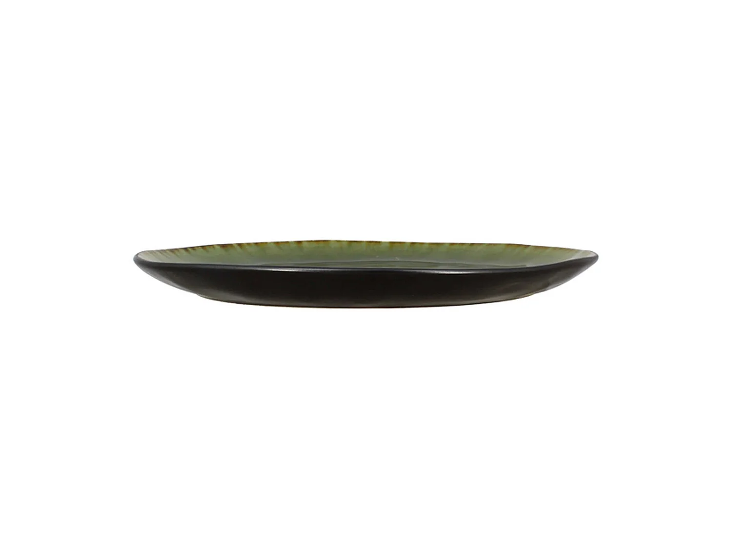 Ogo Living - Lot 6 Assiettes Plate Meta 26.5cm En Gres Vert