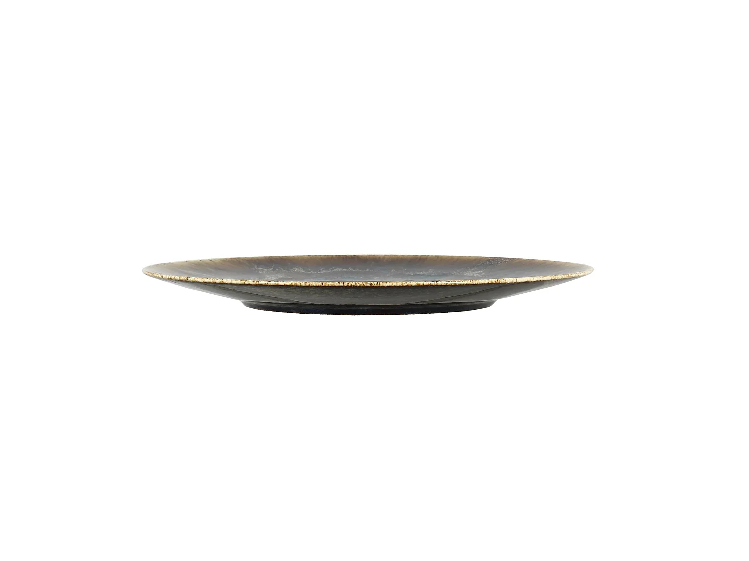 Novastyl - Lot 6 Assiettes Plates Volcano 27cm En Porcelaine Marron