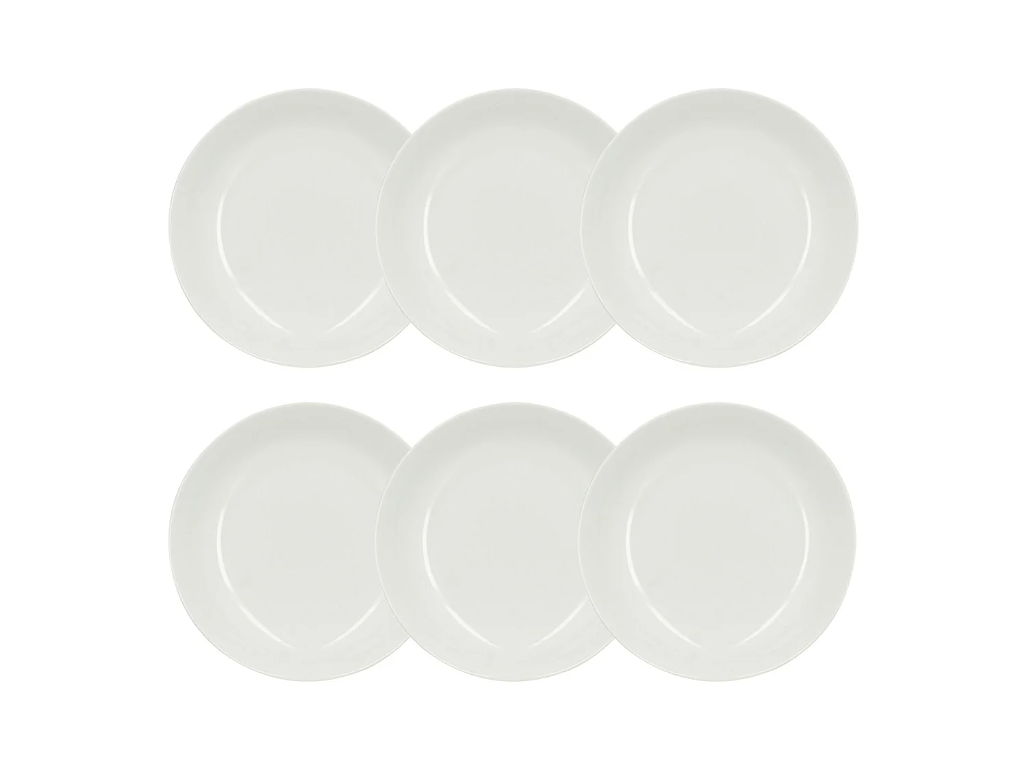 Novastyl - Lot 6 Assiettes Creuses Metropolitan 21cm En Porcelaine Blanche