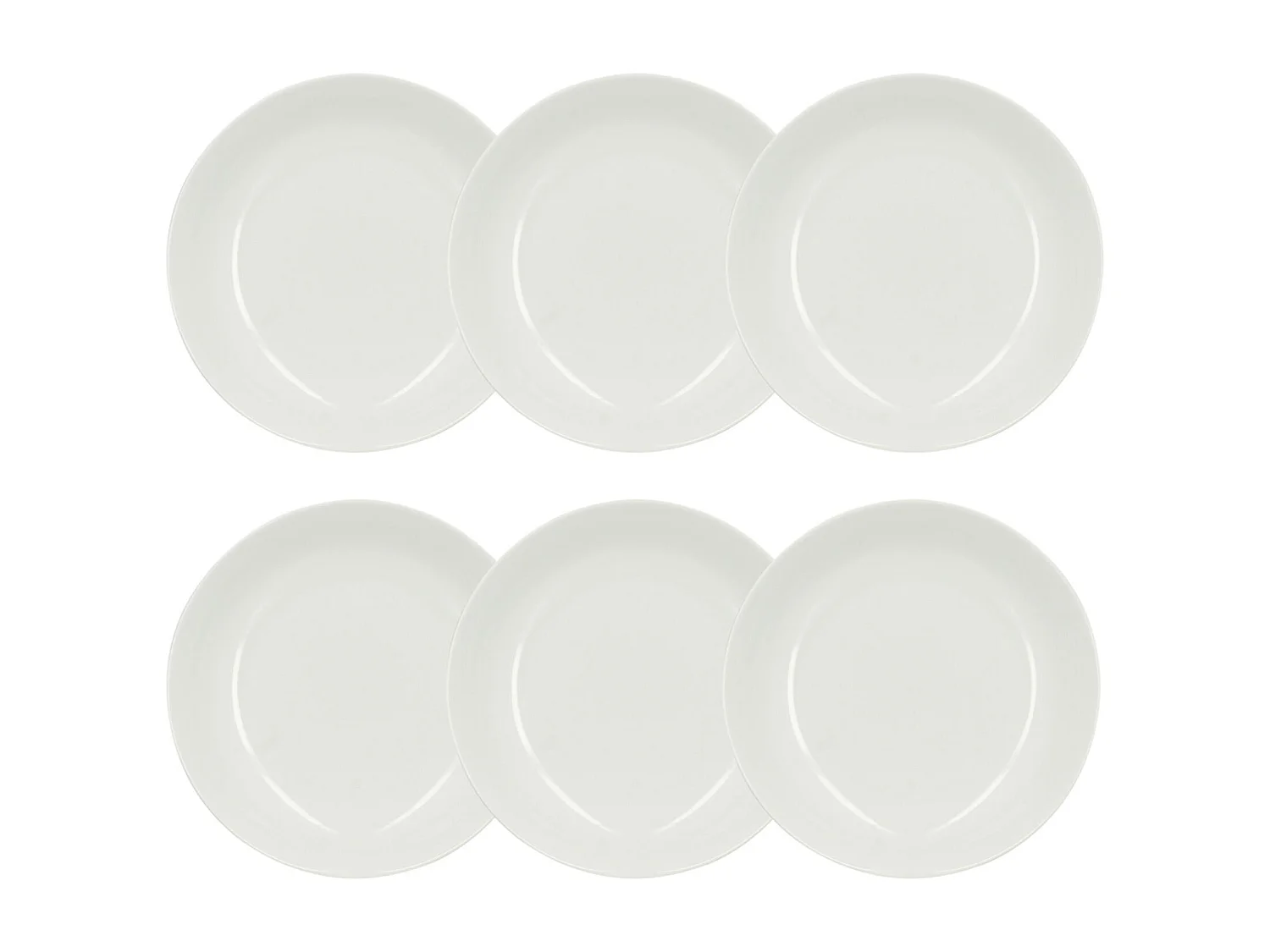 Novastyl - Lot 6 Assiettes Creuses Metropolitan 21cm En Porcelaine Blanche