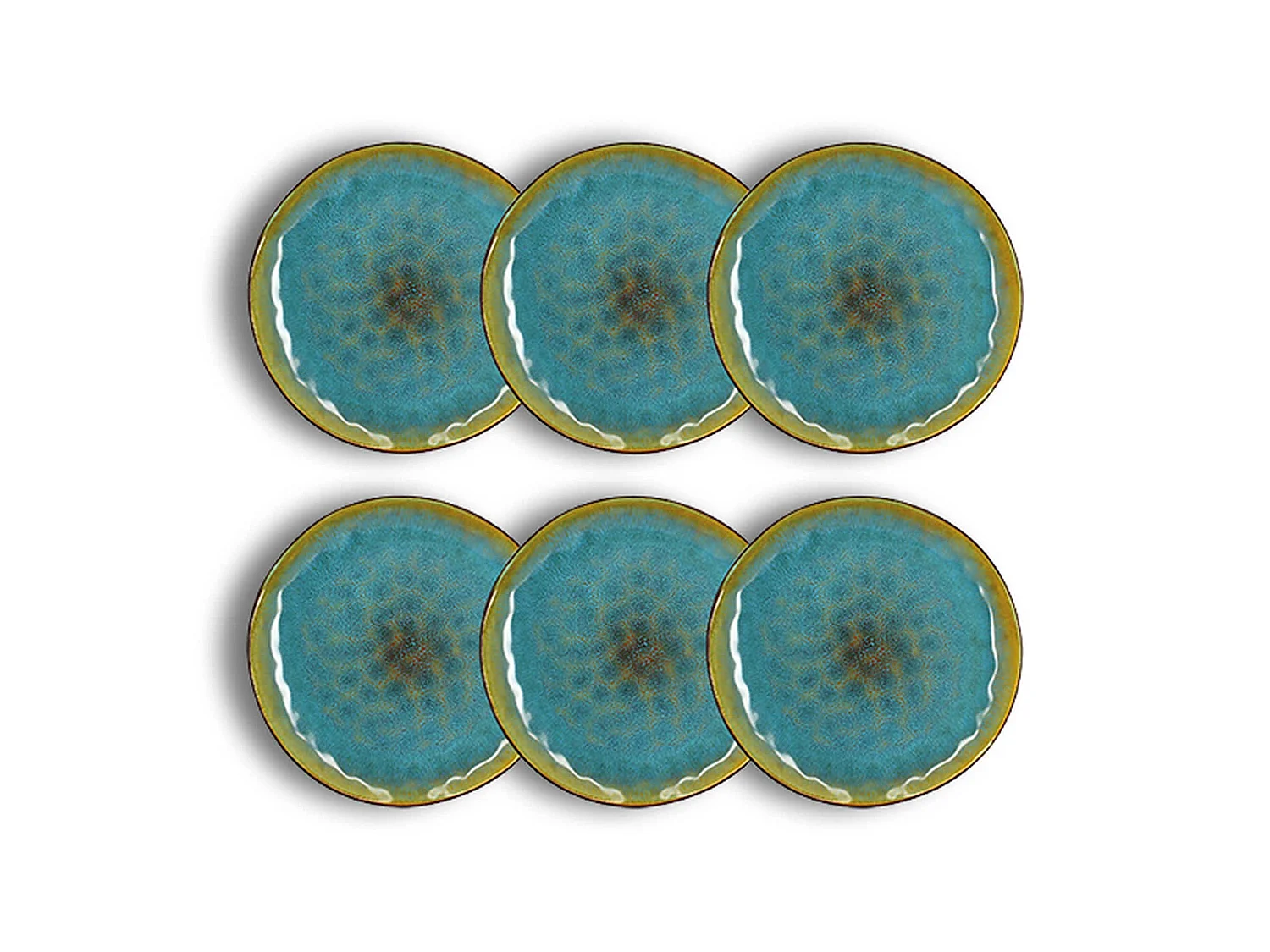 Ogo Living - Lot 6 Assiettes Plates Motala 28cm En Gres