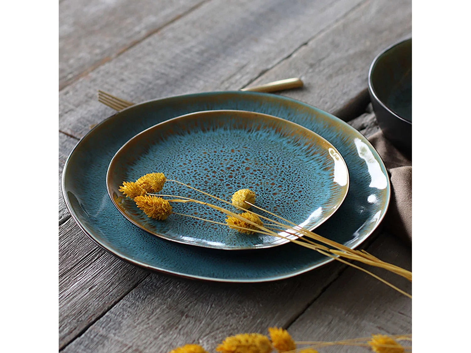 Ogo Living - Lot 6 Assiettes Plates Motala 28cm En Gres