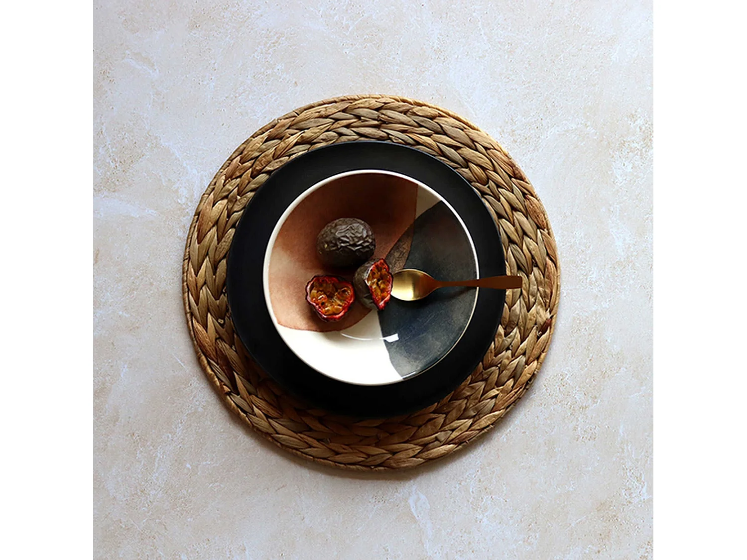 Novastyl - Lot 6 Assiettes Creuses Gaia 20cm En Grès