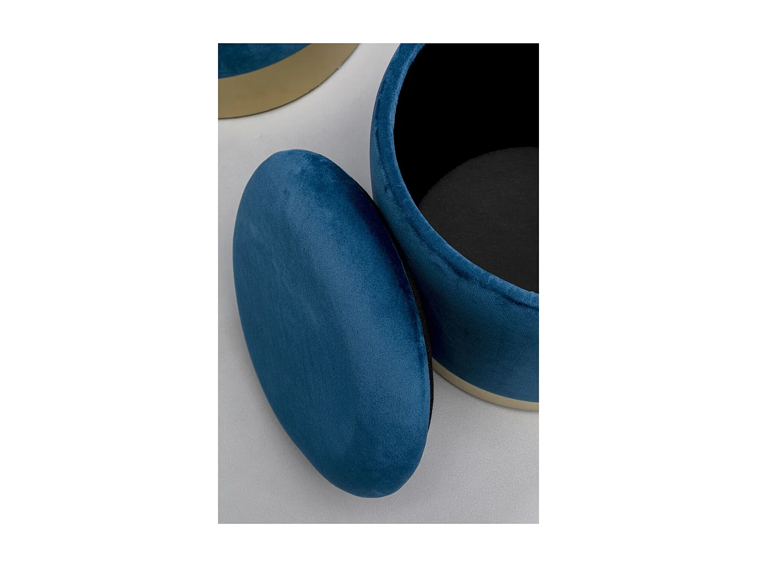 Tabouret Cherry Storage bleu laiton (2/Set)