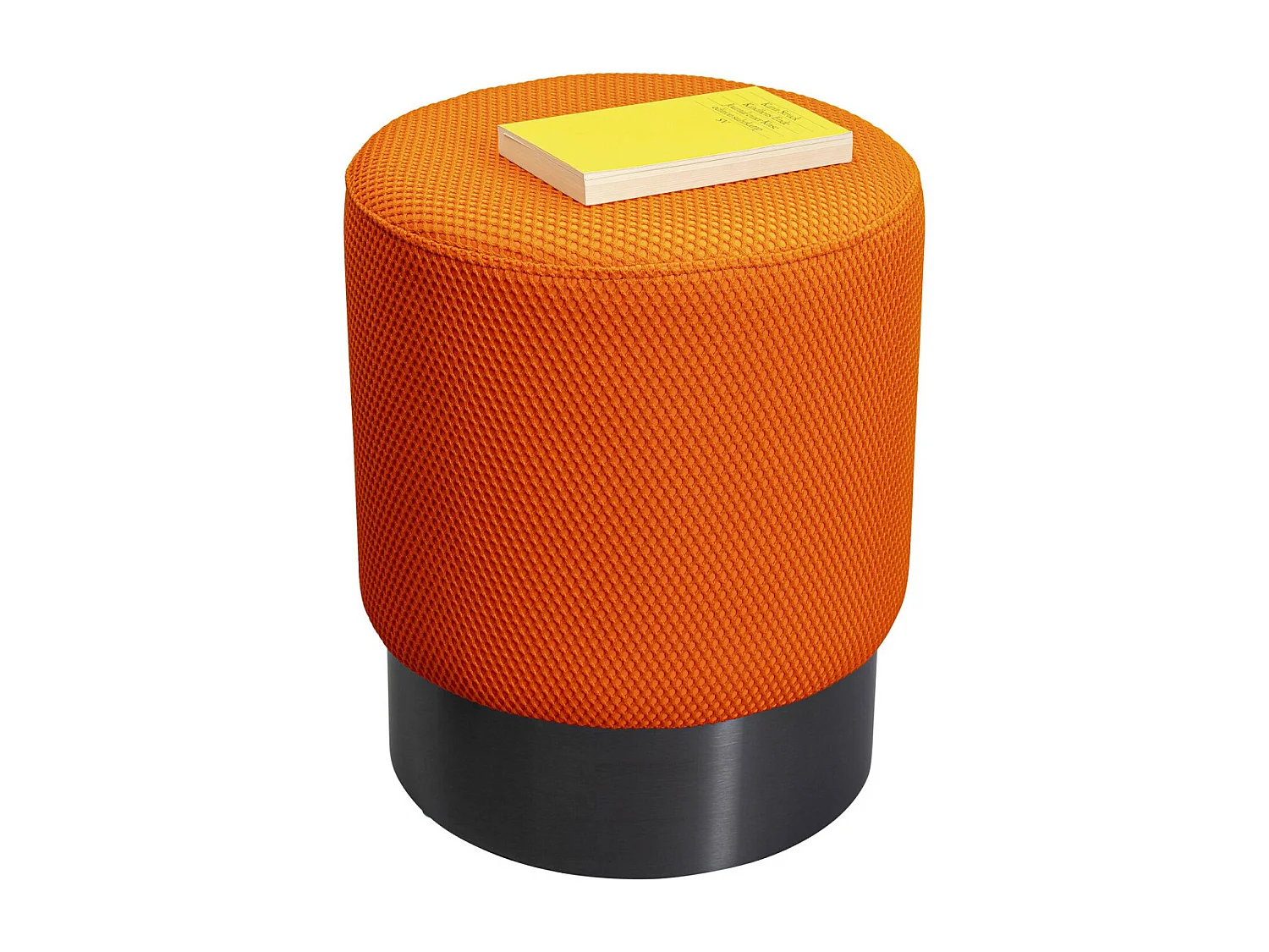 Tabouret Jody orange - Mesh noir Ø35cm