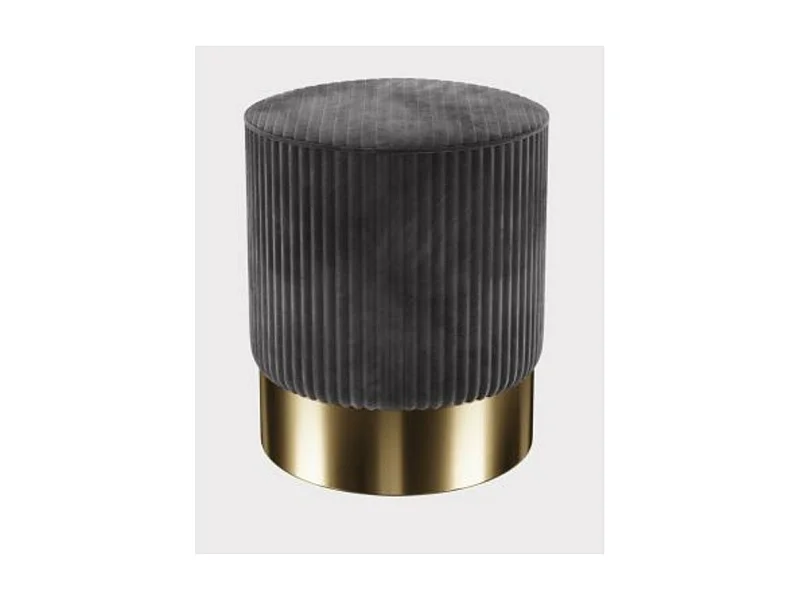 Sgabello Cherry grigio Cord ottone Ø35cm