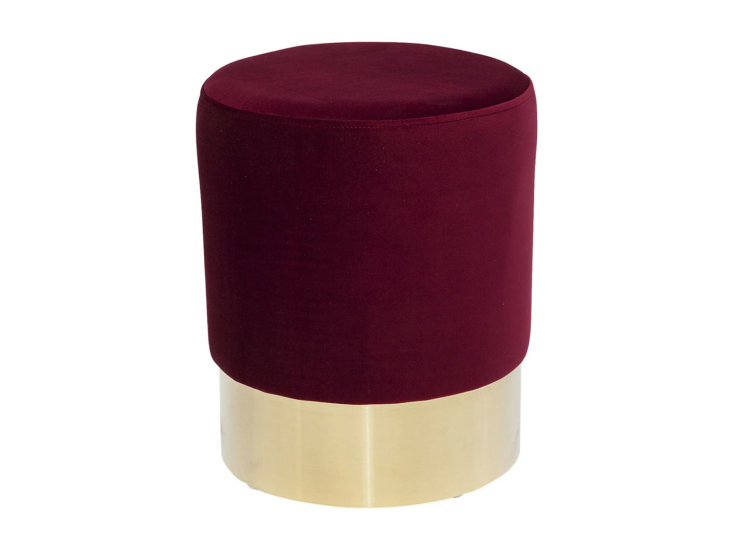 Hocker Cherry Bordeaux Brass Ø35cm