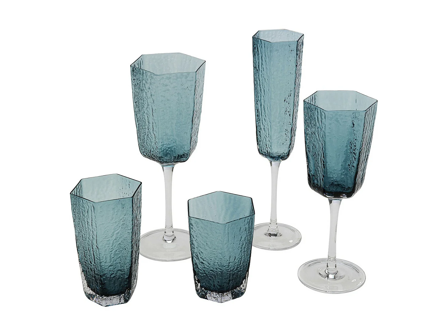 Verre à vin blanc Cascata bleu