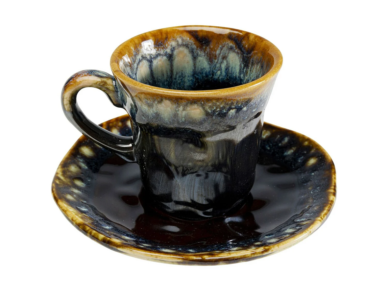 Tasse à espresso Lio bleu nuit (2-parts)