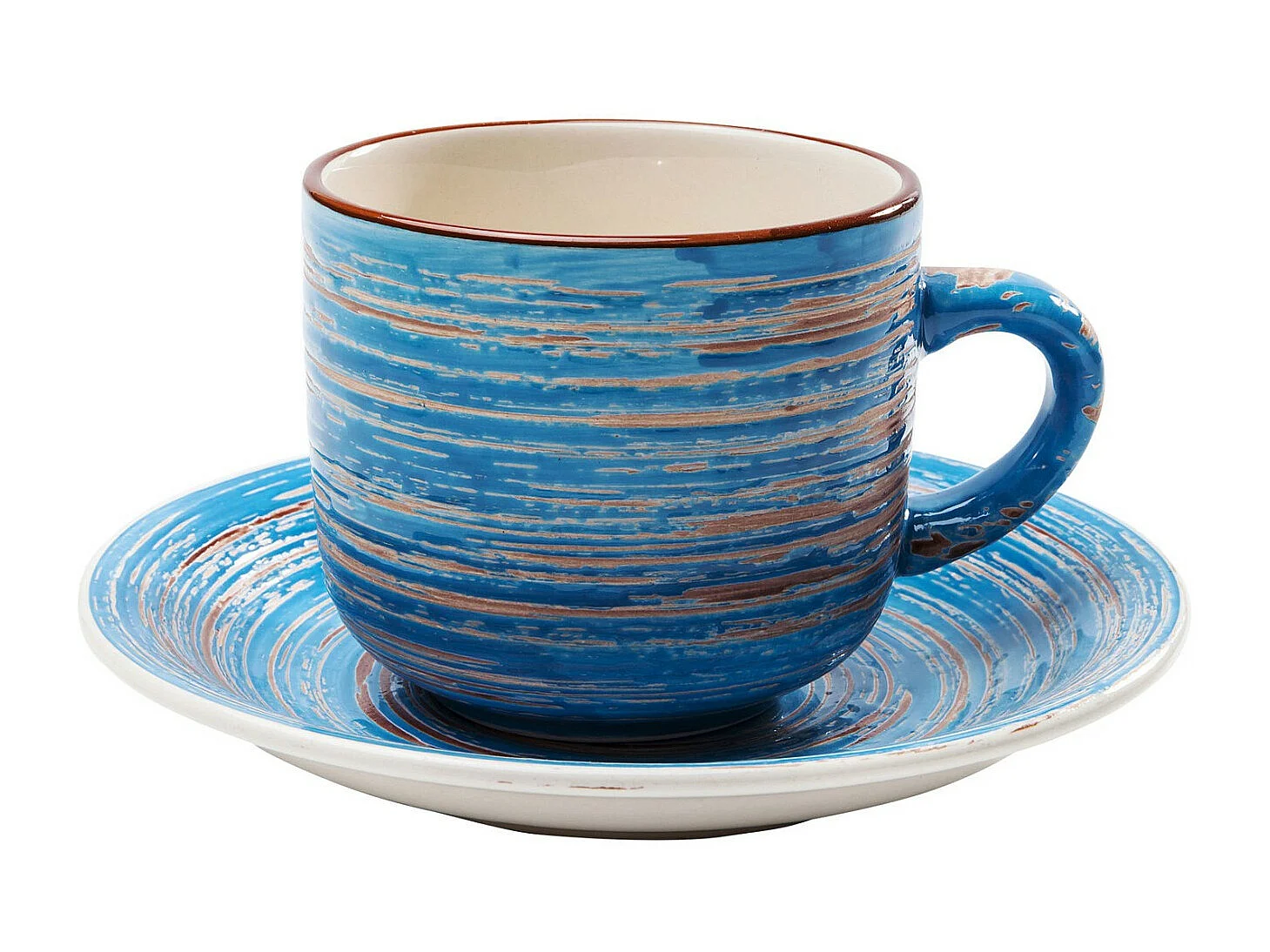 Tasses à café Swirl bleu (2-parts)