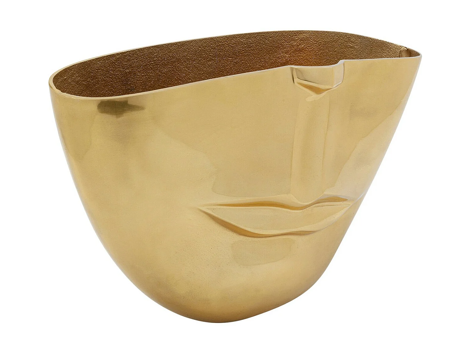 Vase Half Face Gold 46cm