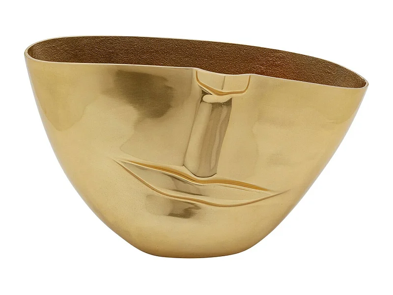 Vase Half Face Gold 46cm