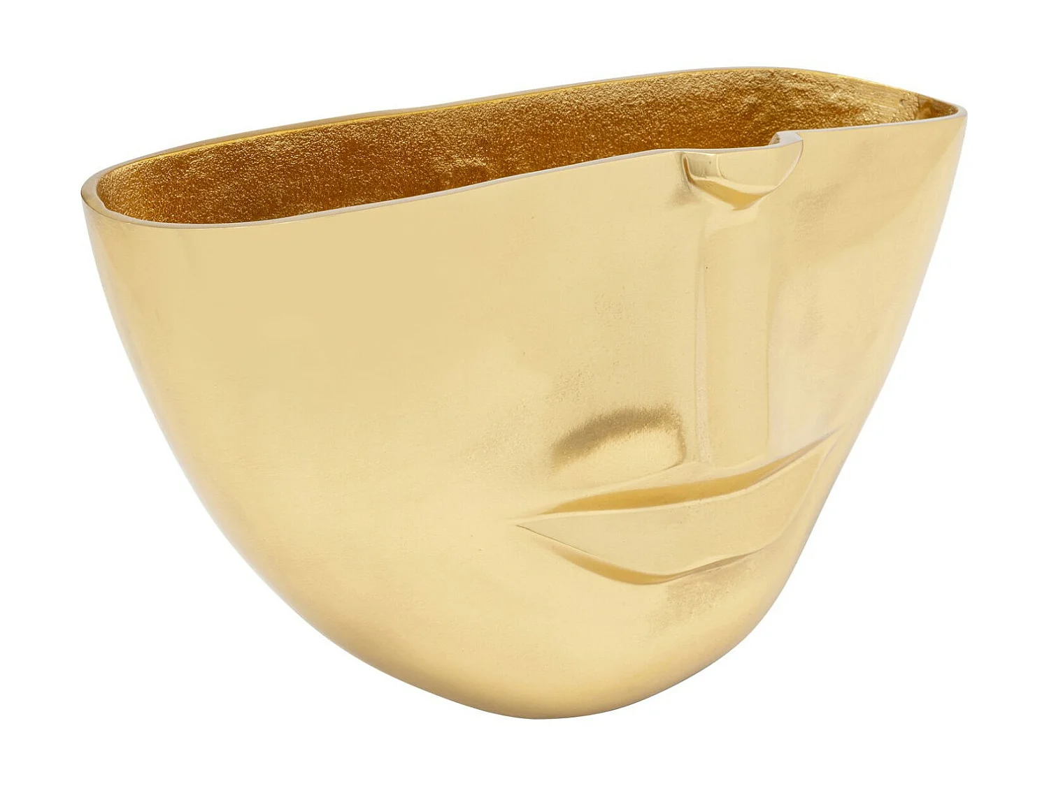 Vase Half Face Gold 38cm