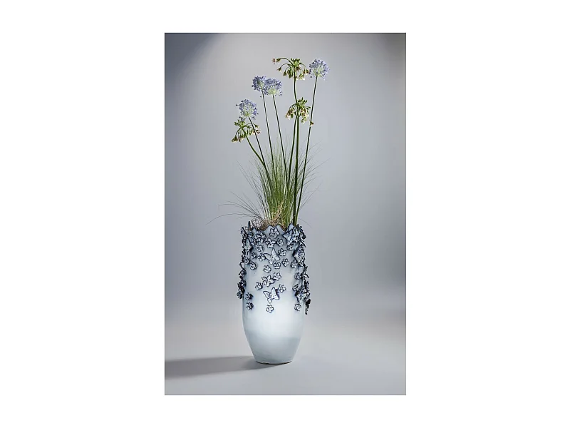 Vase Butterflies bleu clair 50cm