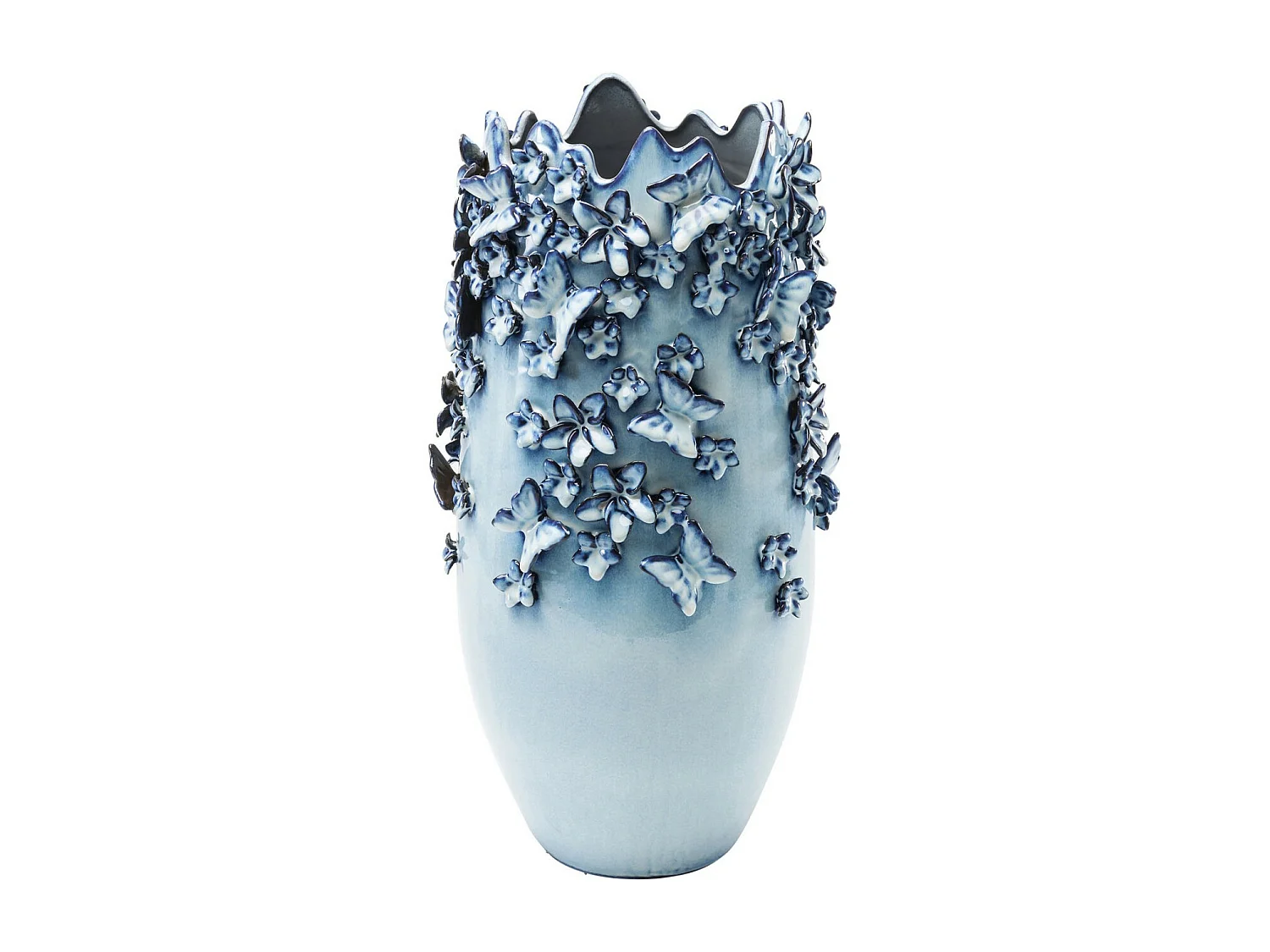 Vaso Butterflies blu chiaro 50cm