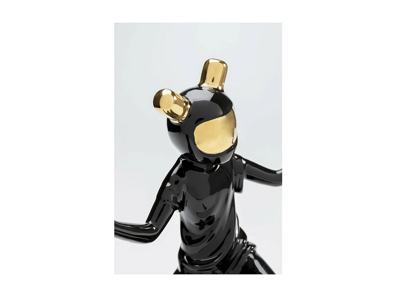 Deko Figur Skating Astronaut Schwarz 21cm