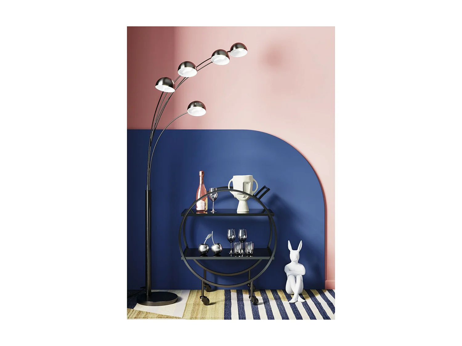 Figura decorativa Gangster Rabbit bianco