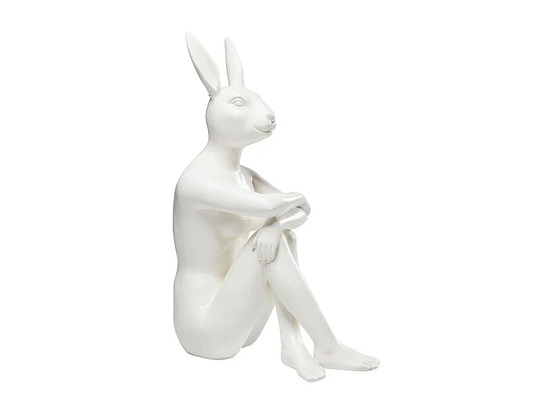 Figura decorativa Gangster Rabbit bianco